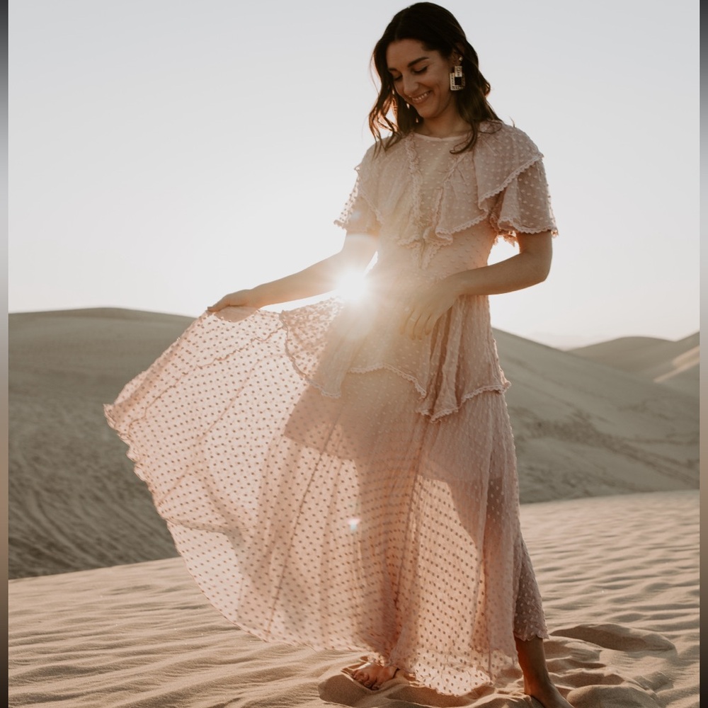 Spell Pink Midi Dress